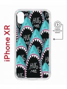 Чехол-накладка Apple iPhone XR (598897) Kruche PRINT Голодные Акулы