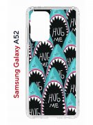 Чехол-накладка Samsung Galaxy A52 (598894) Kruche PRINT Голодные Акулы