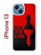 Чехол-накладка iPhone 13 Kruche Print Born to be a King