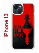 Чехол-накладка iPhone 13 Kruche Print Born to be a King