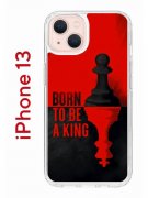 Чехол-накладка iPhone 13 Kruche Print Born to be a King