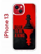 Чехол-накладка iPhone 13 Kruche Print Born to be a King