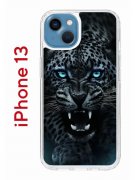 Чехол-накладка iPhone 13 Kruche Print Дикий леопард
