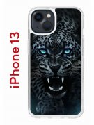 Чехол-накладка iPhone 13 Kruche Print Дикий леопард