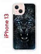 Чехол-накладка iPhone 13 Kruche Print Дикий леопард