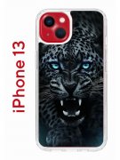 Чехол-накладка iPhone 13 Kruche Print Дикий леопард