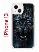 Чехол-накладка iPhone 13 Kruche Print Дикий леопард