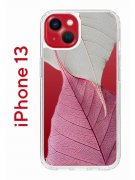 Чехол-накладка iPhone 13 Kruche Print Pink and white