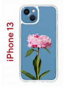 Чехол-накладка iPhone 13 Kruche Print Пион