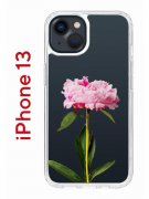 Чехол-накладка iPhone 13 Kruche Print Пион