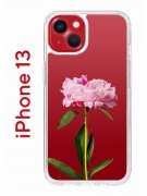 Чехол-накладка iPhone 13 Kruche Print Пион