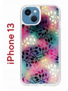 Чехол-накладка iPhone 13 Kruche Print Цветные листья
