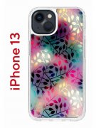 Чехол-накладка iPhone 13 Kruche Print Цветные листья