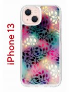 Чехол-накладка iPhone 13 Kruche Print Цветные листья