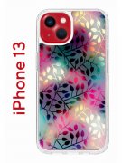 Чехол-накладка iPhone 13 Kruche Print Цветные листья