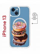 Чехол-накладка iPhone 13 Kruche Magnet Print Donuts
