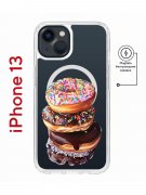Чехол-накладка iPhone 13 Kruche Magnet Print Donuts