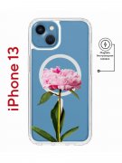 Чехол-накладка iPhone 13 Kruche Magnet Print Пион