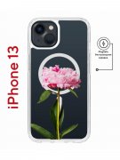 Чехол-накладка iPhone 13 Kruche Magnet Print Пион
