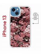 Чехол-накладка iPhone 13 Kruche Print Magnet цветы