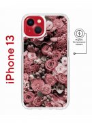 Чехол-накладка iPhone 13 Kruche Print Magnet цветы