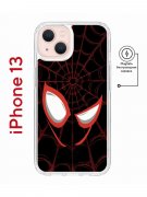 Чехол-накладка Apple iPhone 13 (610627) Kruche PRINT Человек-Паук черный
