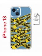Чехол-накладка iPhone 13 Kruche Magnet Print Warning