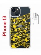 Чехол-накладка iPhone 13 Kruche Magnet Print Warning