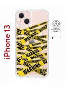 Чехол-накладка iPhone 13 Kruche Magnet Print Warning