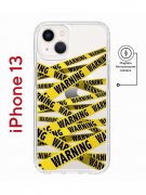 Чехол-накладка iPhone 13 Kruche Magnet Print Warning