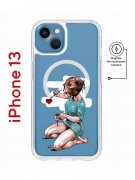 Чехол-накладка Apple iPhone 13 (610627) Kruche PRINT Рисуя любовь