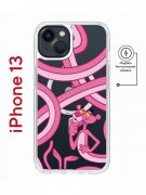 Чехол-накладка iPhone 13 Kruche Magnet Print Розовая Пантера