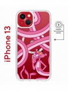 Чехол-накладка iPhone 13 Kruche Magnet Print Розовая Пантера