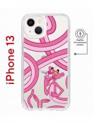 Чехол-накладка iPhone 13 Kruche Magnet Print Розовая Пантера