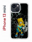 Чехол-накладка iPhone 13 mini Kruche Print Барт Симпсон