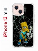 Чехол-накладка iPhone 13 mini Kruche Print Барт Симпсон