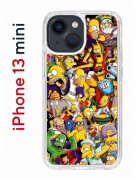 Чехол-накладка iPhone 13 mini Kruche Print Симпсоны