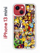 Чехол-накладка iPhone 13 mini Kruche Print Симпсоны