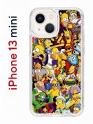 Чехол-накладка iPhone 13 mini Kruche Print Симпсоны