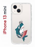 Чехол-накладка iPhone 13 mini Kruche Print Акула