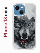 Чехол-накладка Apple iPhone 13 mini (606541) Kruche PRINT Волк