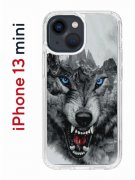 Чехол-накладка Apple iPhone 13 mini (606541) Kruche PRINT Волк