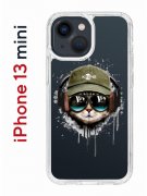 Чехол-накладка Apple iPhone 13 mini (606541) Kruche PRINT Кот в наушниках