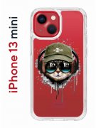 Чехол-накладка Apple iPhone 13 mini (606541) Kruche PRINT Кот в наушниках