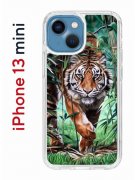 Чехол-накладка iPhone 13 mini Kruche Print Крадущийся тигр