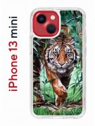 Чехол-накладка iPhone 13 mini Kruche Print Крадущийся тигр