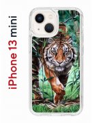 Чехол-накладка iPhone 13 mini Kruche Print Крадущийся тигр
