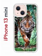 Чехол-накладка iPhone 13 mini Kruche Print Крадущийся тигр
