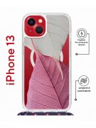Чехол-накладка iPhone 13 Kruche Magrope Print Pink and white