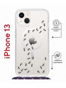 Чехол-накладка iPhone 13 Kruche Magrope Print Муравьи